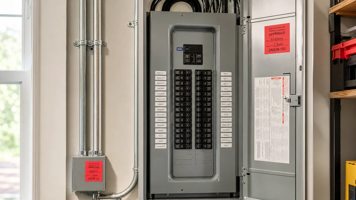 Lutes Property Services Updated residential electrical panel detail